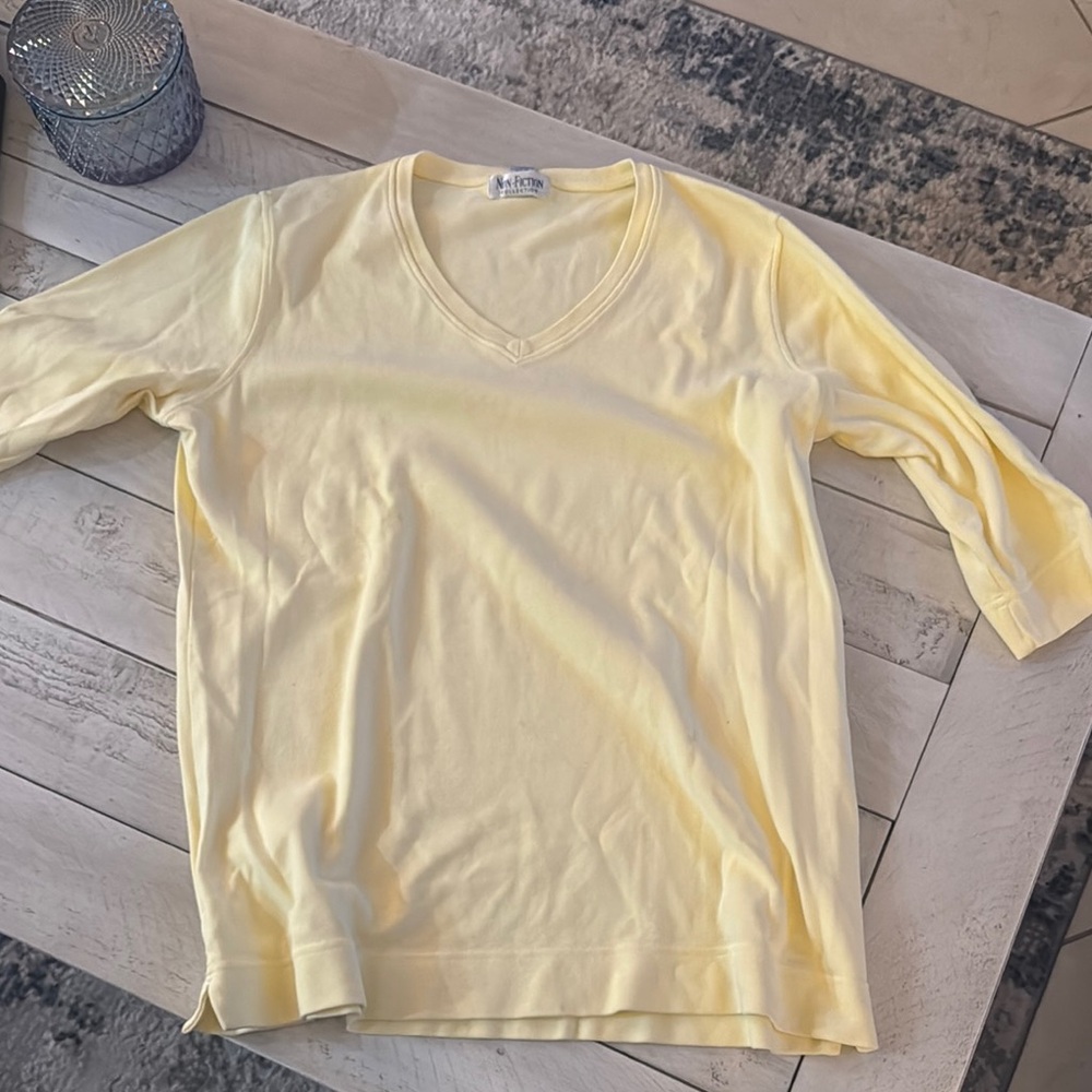 V-Neck Yellow Sweatshirt